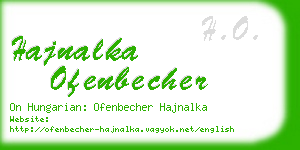 hajnalka ofenbecher business card